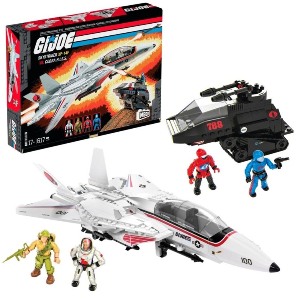 MEGA BLOKS G.I. JOE Skystriker vs. COBRA H.I.S.S. Building Set, 617 Peice